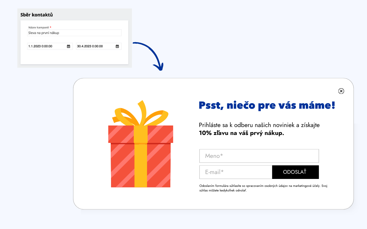 pop-up shoptet sk